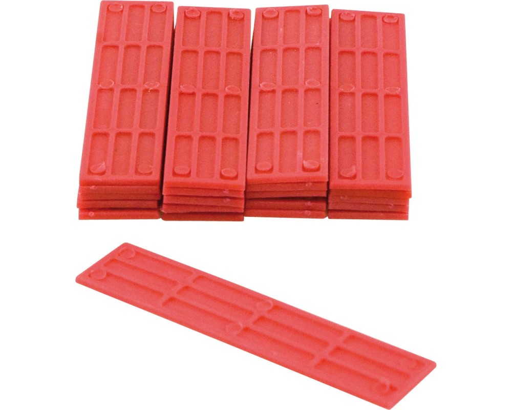 Cales en PVC - 1000 st/pc - Rouge (2 mm) - 1