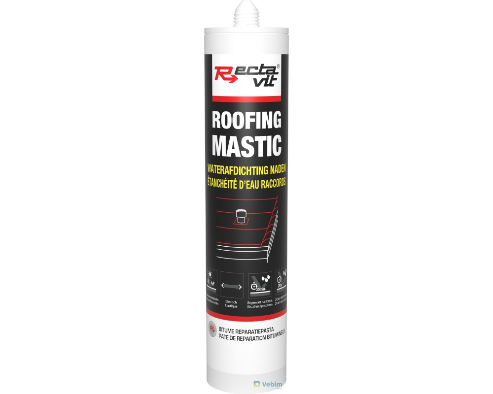 Roofing Mastic - 310 ml - Zwart - 1