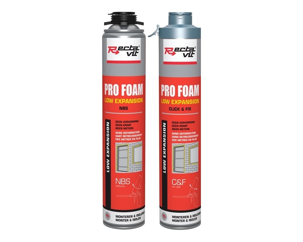 Pro Foam Low Exp. Click&Fix - 800 ml - Champagne - 5