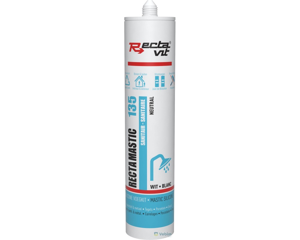 Recta-Mastic 135 Sanitair Neutral - 310 ml - Wit - 1