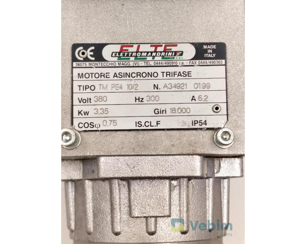 Moteur de broche de haute précision ELTE TM PE4 10/2 380V 300 Hz 6.2A - 3