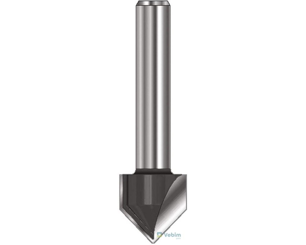 ENT V-groeffrees HM 90 graden A 12.7mm, Kolf 8mm - - Frees