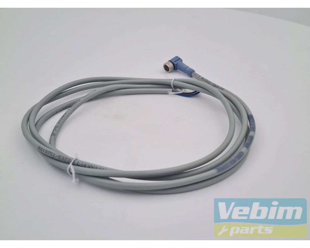 Escha M8 Cable, 3 wire, female 90 degree, PUR/PVC - SWKP3-2/S90 - 1