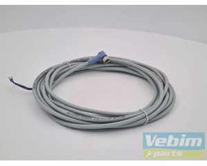 Escha M8 Cable, 3 wire, female 90 degree, PUR/PVC - SWKP3-5/S90 - 1