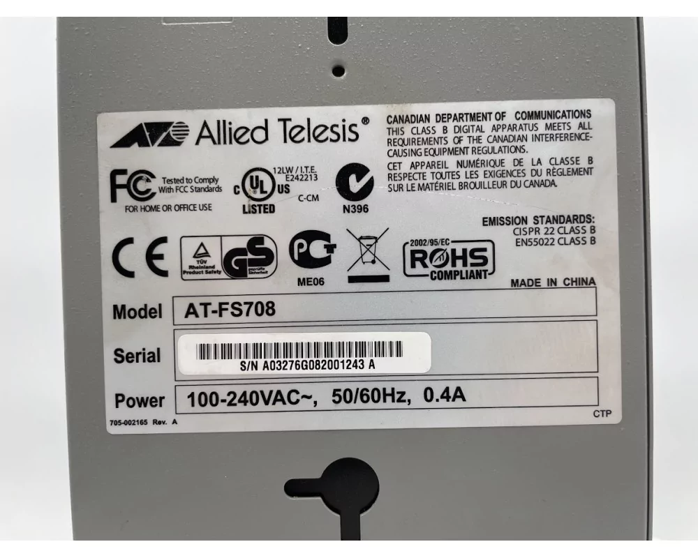 Allied Telesis AT-FS708 - Pièces de rechange