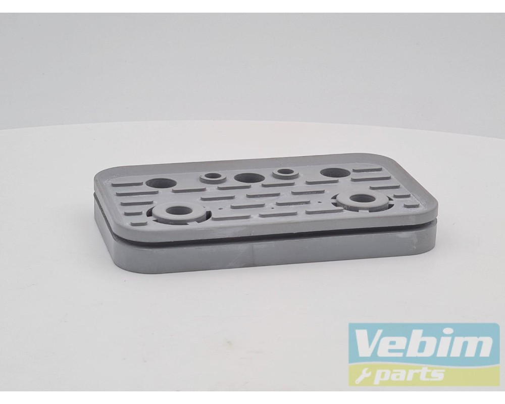 Rubber plate for vacuum block HOMAG WEEKE 125 X 75 X 17 mm - 1