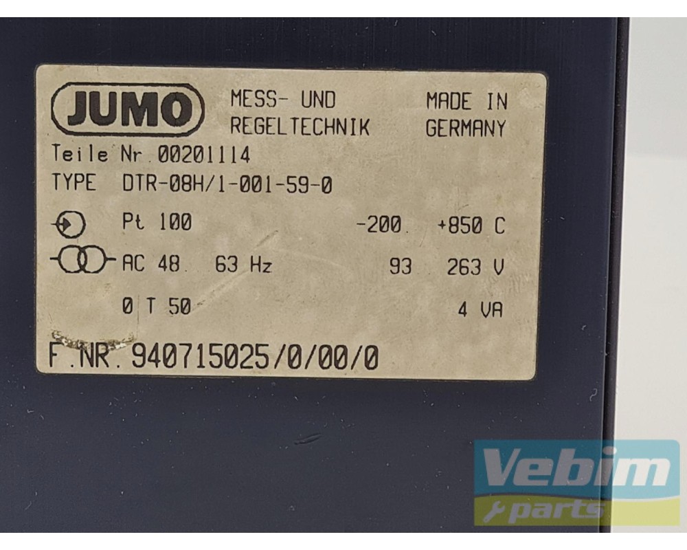 Régulateur de température JUMO DTR-08H 1-001-59-0 - 2