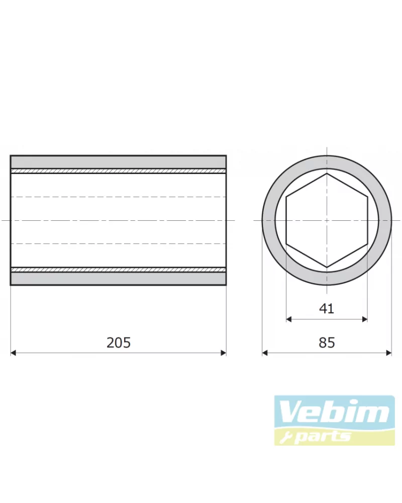 Rouleau d'alimentation PU 85-205 Martin blanche