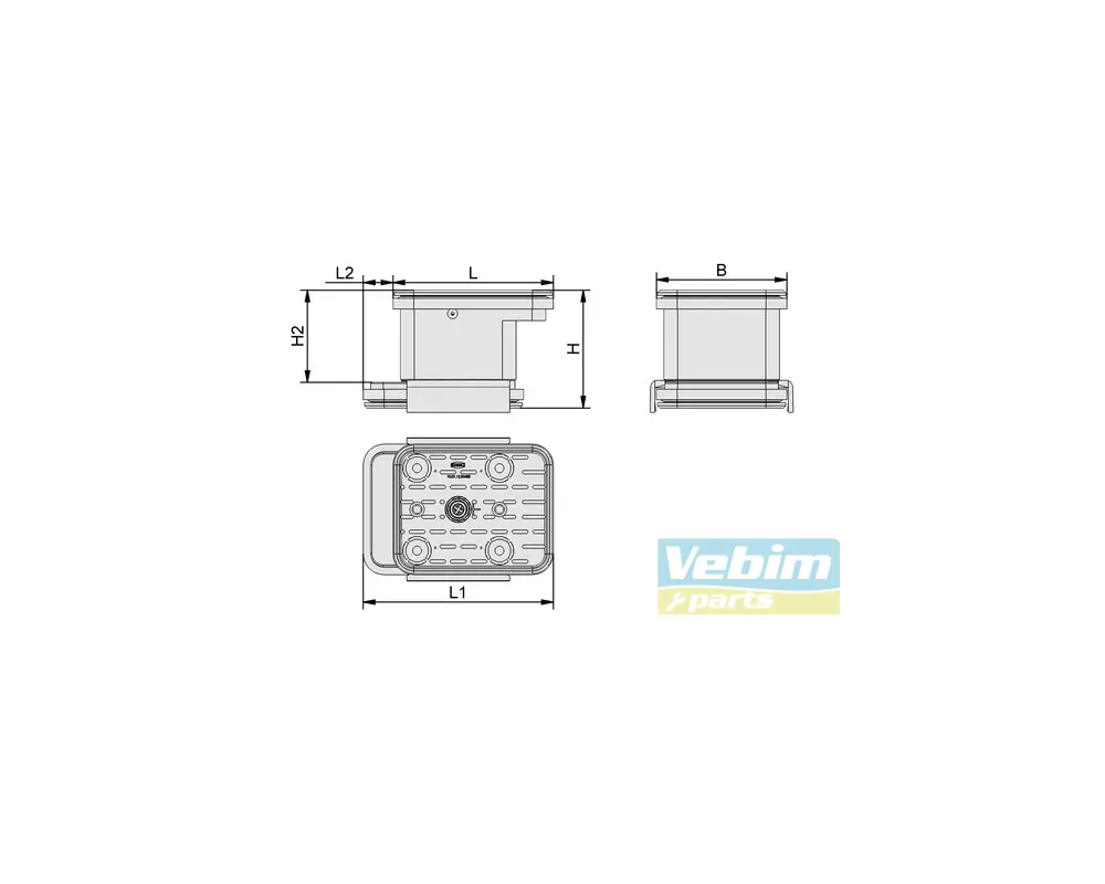 Vacuum cup VCBL-K2 140x115x100 - - Bewerkingscenter CNC