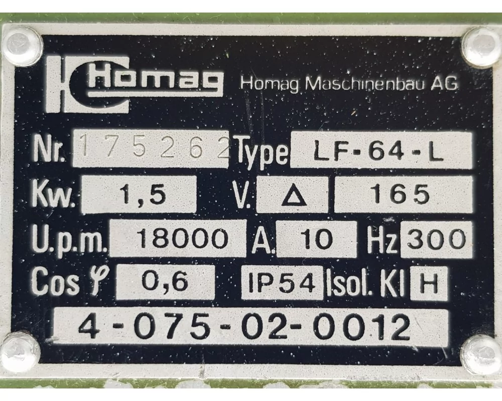 HOMAG HF-motor 1,5kW - Homag - Kantenlijmer
