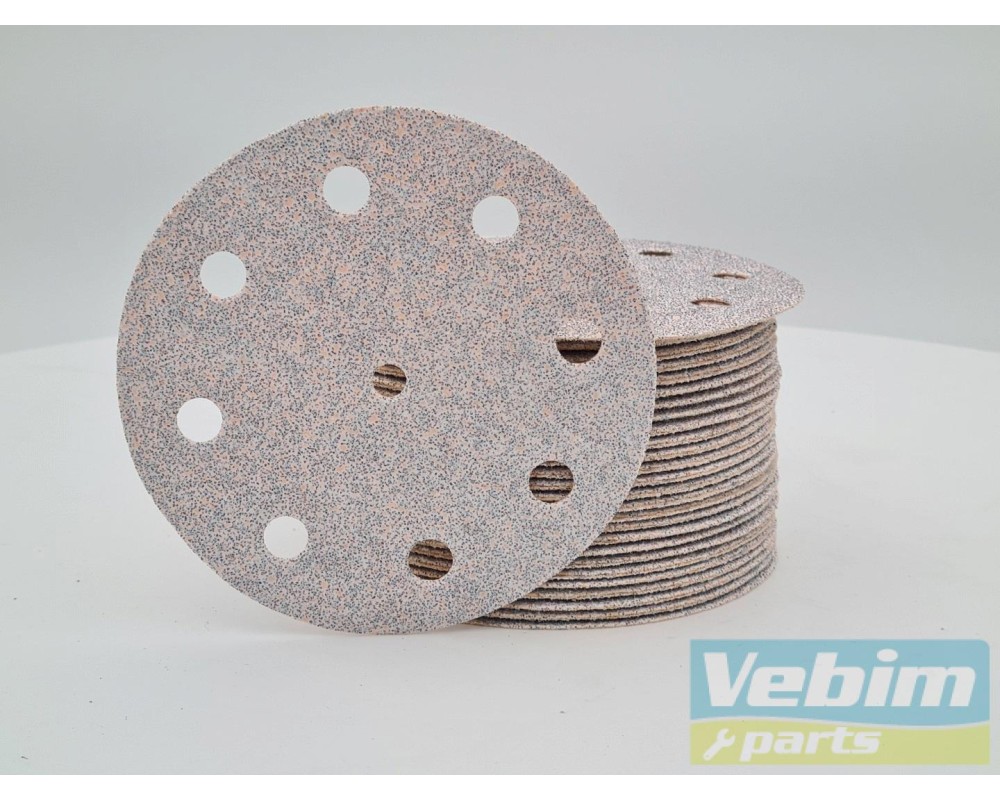 Sanding discs 125 mm 9 holes - for orbital sanders - 50 pcs. - 2