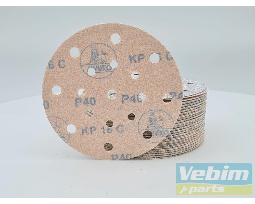 Sanding discs 150 mm 17 holes - for orbital sanders - 50 pcs. - 2