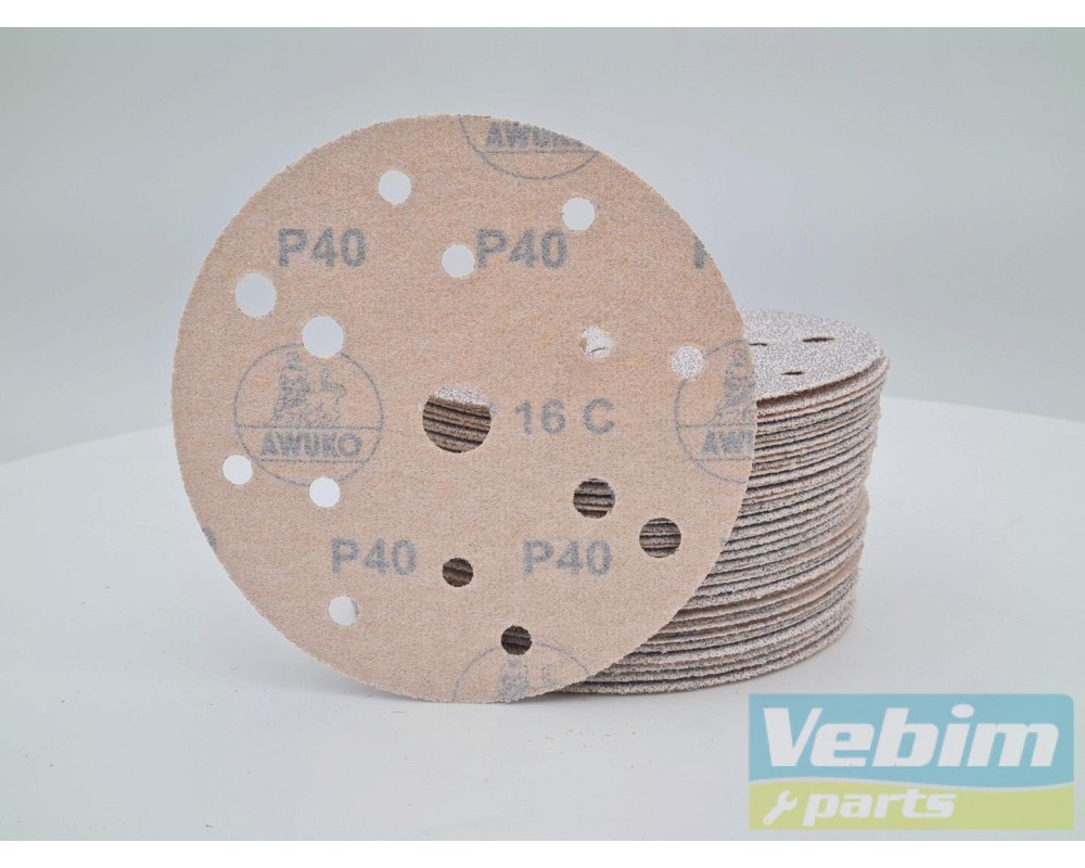 Sanding discs 150 mm 15 holes - for orbital sanders - 50 pcs. - 2