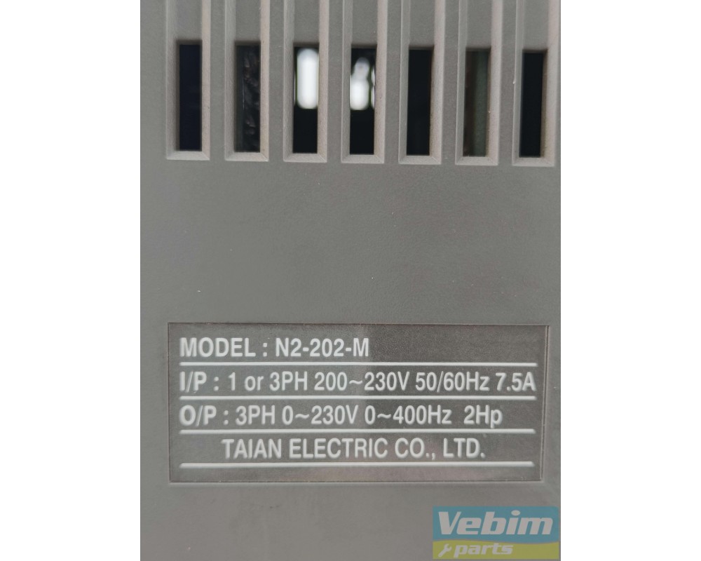 T-VERTER - TAIAN ELECTRIC CO. - Convertisseur de fréquence 1.5KW 200/230V 7.5A - 3
