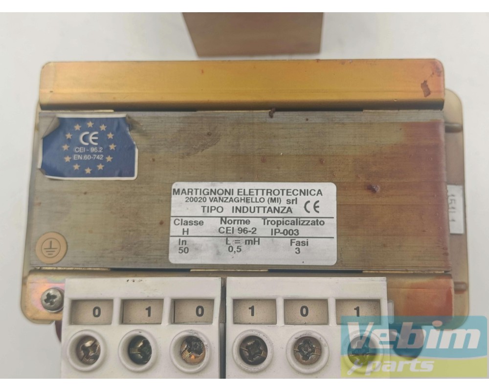 MARTIGNONI Elettronica - 3-Fasen Transformator - 18,5kW 400V 50A 0,5mH - - Onderdelen