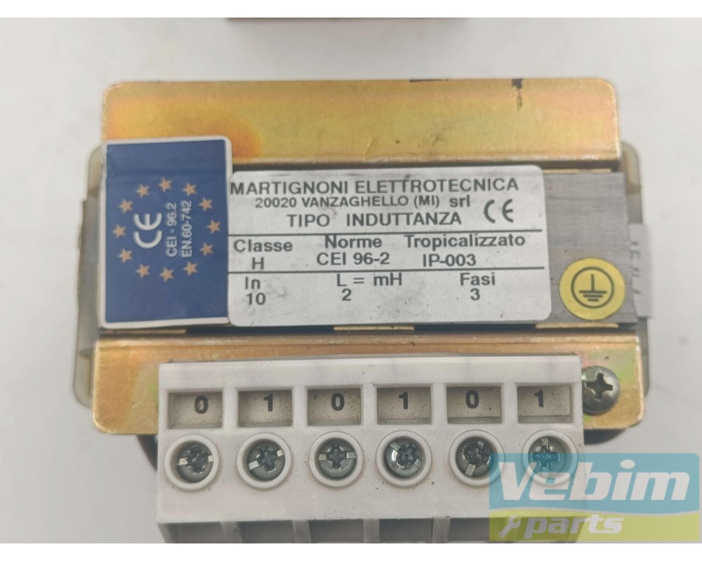MARTIGNONI Elettronica - Transformateur triphasée - 4kW 400V 10A 2mH - 4