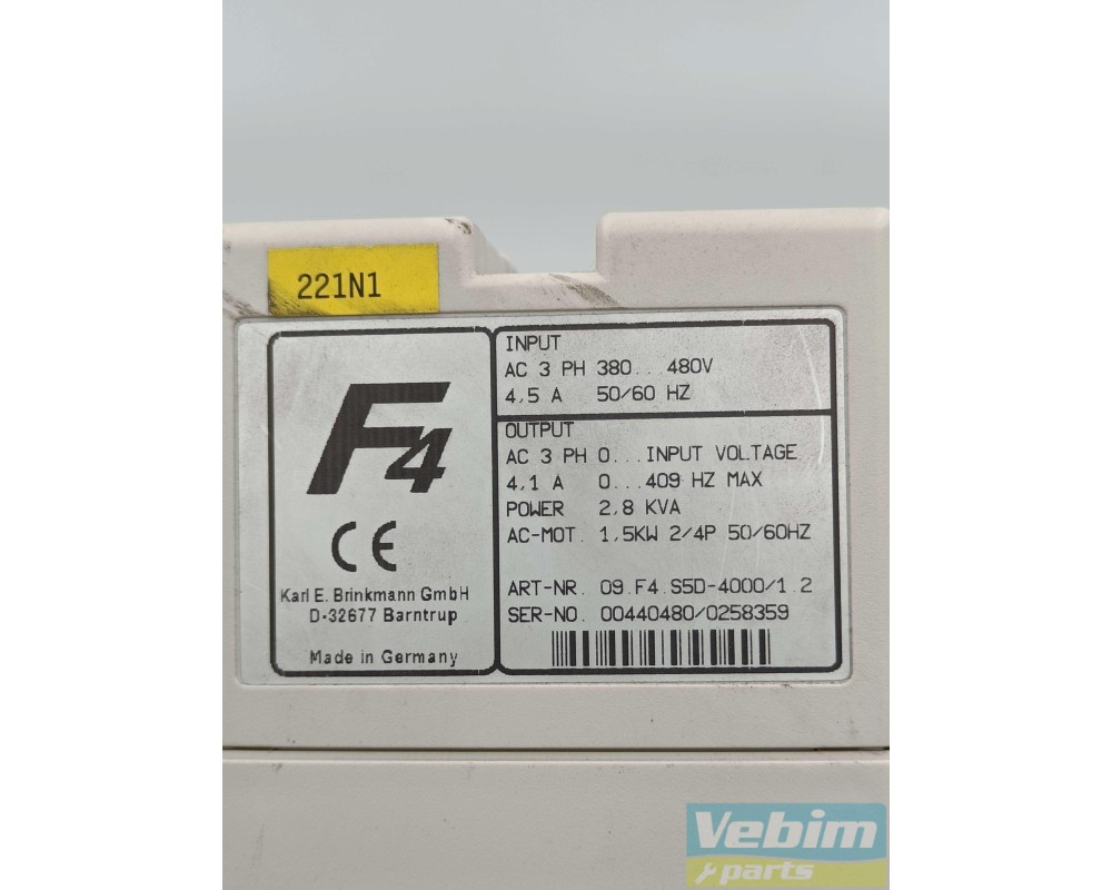 KEB F4 Combivert - Frequency Control - 3 Phases 2.8kVA - 2