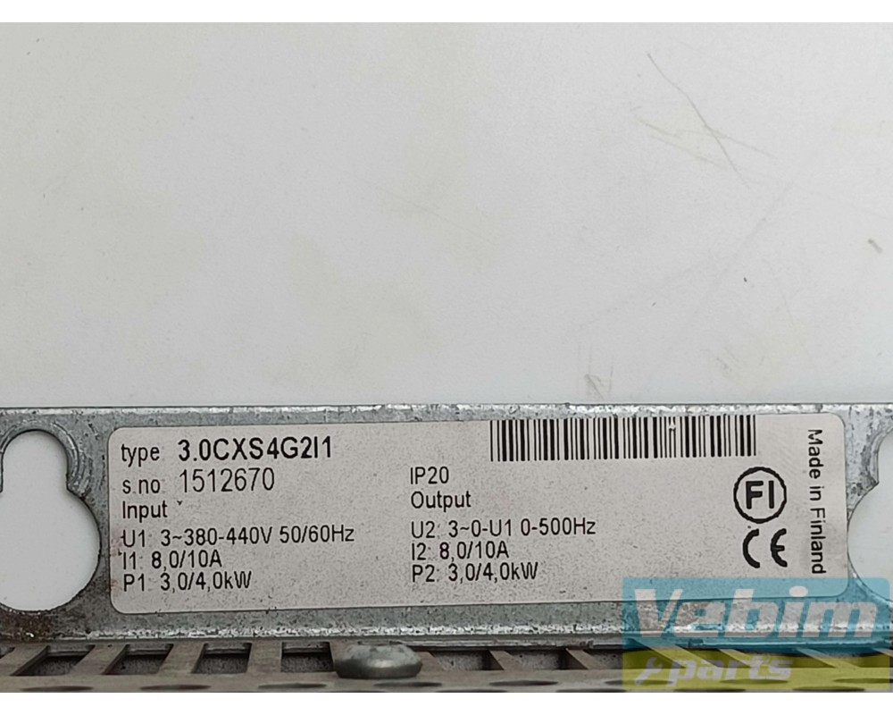 Vacon - Frequency control 3-pole 10A 4kW - 3