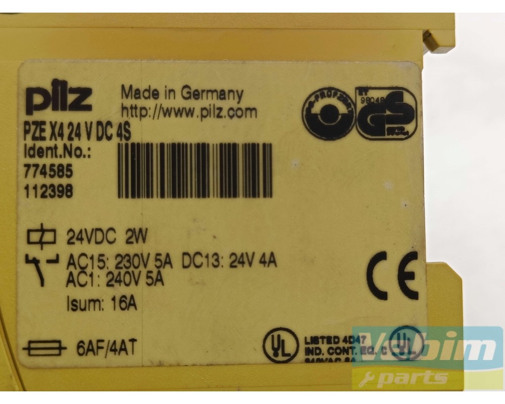 Pilz PZE X4 Contact extension 24 V DC 4S - 3