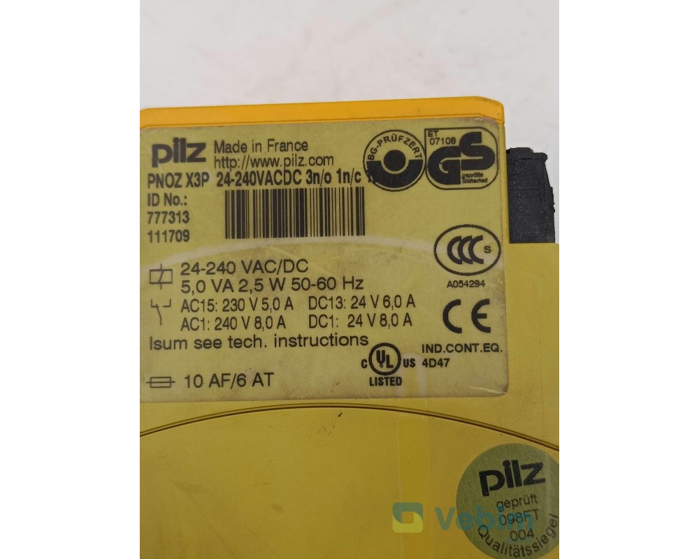 Sicherheitsrelais Pilz PNOZ X3P - Ersatzteile