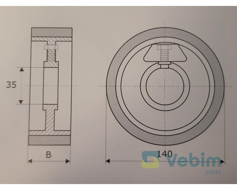 Aanvoerwals 140-20-35V SCM - SCM - Schaafmachine