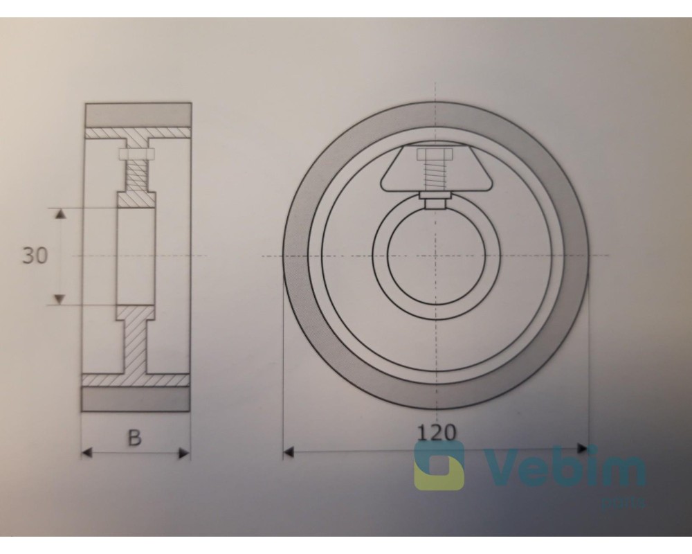 Vorschubwalze 120-50-30V SCM - Hobel- und kehlmaschinen