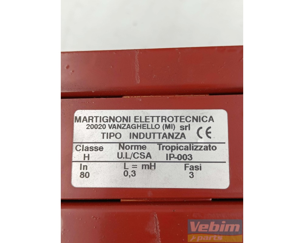 MARTIGNONI ELLETRONIKA - Inductance triphasée - 30kW 400V 80A 0.3mH - 2
