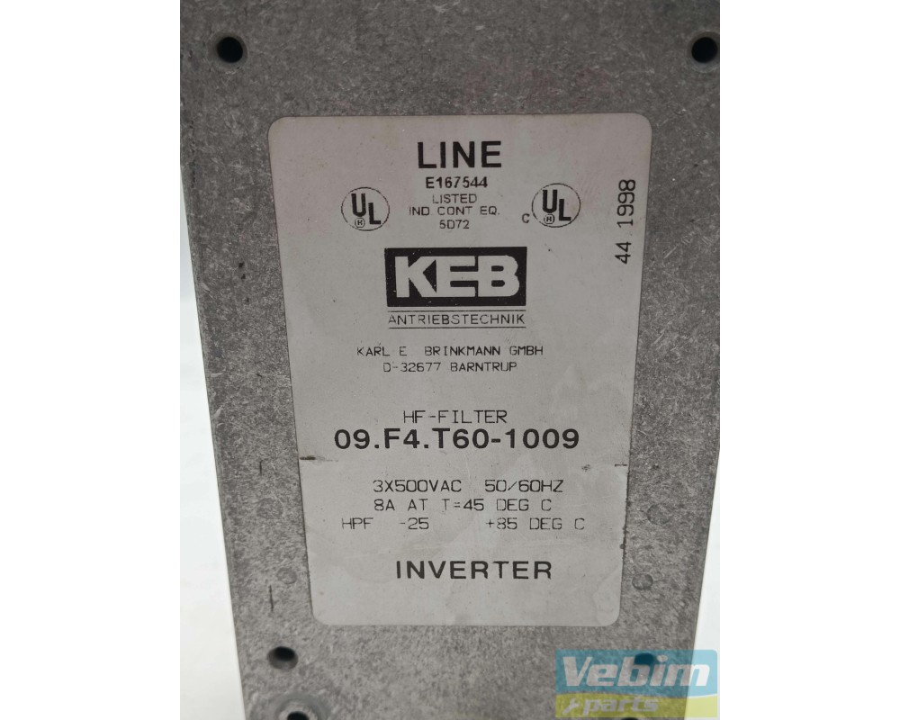 KEB HF filter 09.F4.T60-1009 - 2