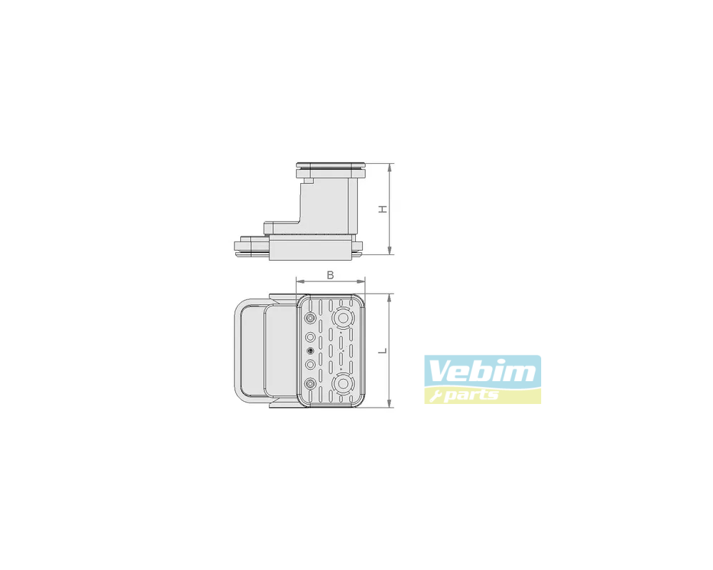 Vacuum cup VCBL-K2 125x75x50 Q - 1