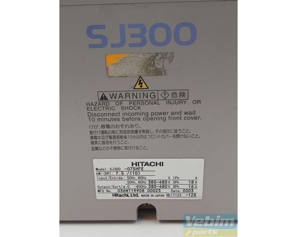 Contrôleur de fréquence Hitachi SJ300-075HFE 7,5kW 380-480V 16A - 2