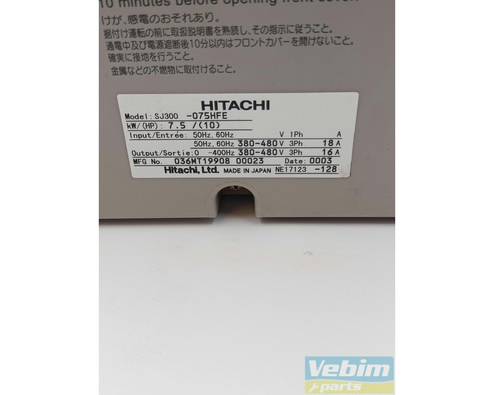 Hitachi SJ300-075HFE frequency controller 7.5kW 380-480V 16A - 3