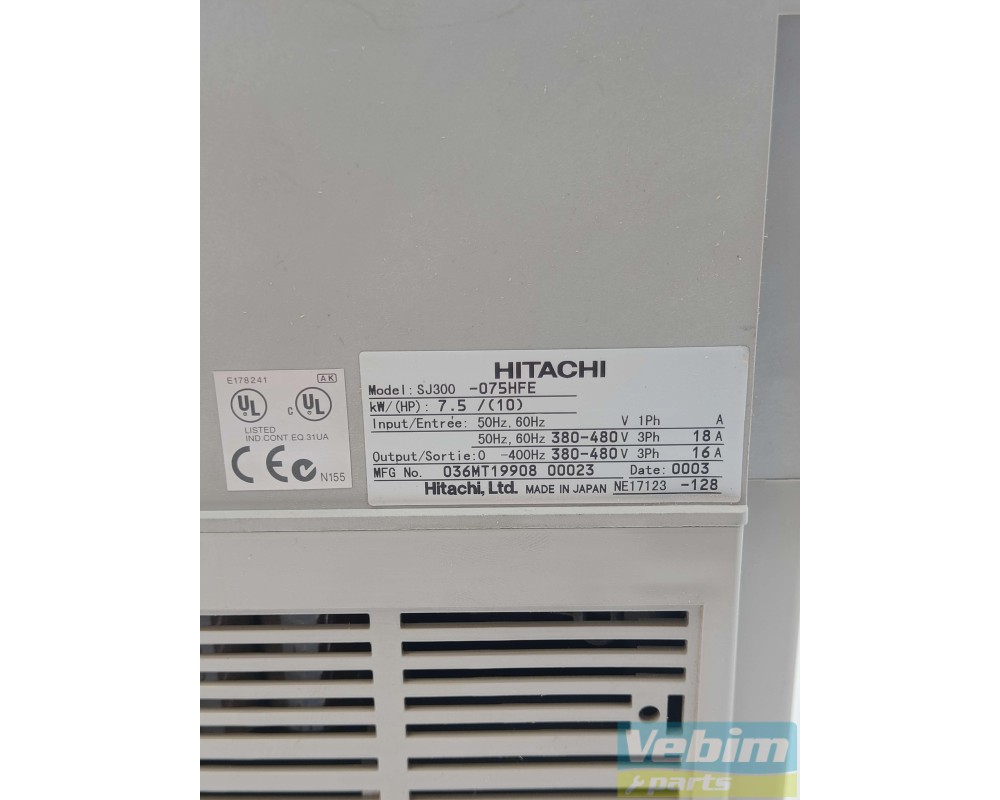 Hitachi SJ300-075HFE frequentieregelaar 7,5kW 380-480V 16A - - Catalogus