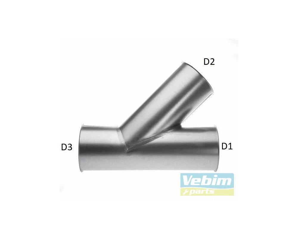 Single branches with a 45° angle for dust extraction systems - 1